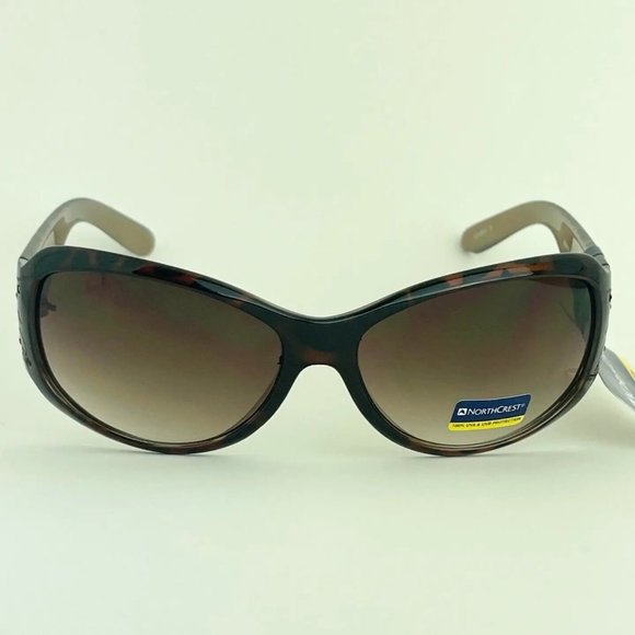 SG00780 NORTHCREST Sunglasses For Women 100% UVA/UVB Rectangular Brown Gradient - Picture 1 of 7